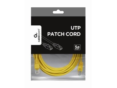 PATCH CABLE CAT5E UTP 5M/YELLOW PP12-5M/Y GEMBIRD
