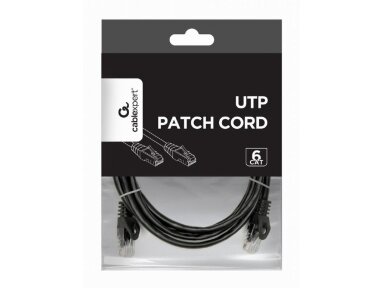 PATCH CABLE CAT6 UTP 2M/BLACK PP6U-2M/BK GEMBIRD