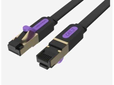 PATCH CABLE CAT.7 FLAT/10M BLACK ICABL VENTION
