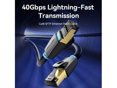 PATCH CABLE CAT.8 SFTP/10M BLACK IKABL VENTION