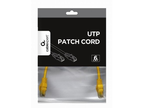 PATCH CABLE CAT6 UTP 0.25M/YELLOW PP6U-0.25M/Y GEMBIRD 1 PATCH CABLE CAT6 UTP 0.25M/YELLOW PP6U-0.25M/Y GEMBIRD 1