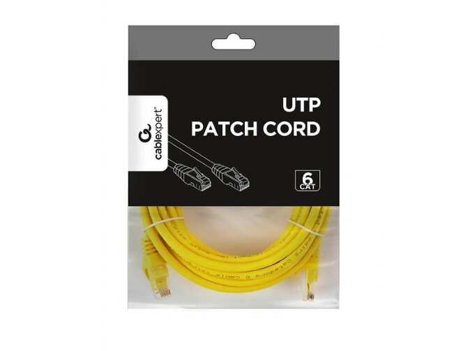 PATCH CABLE CAT6 UTP 5M/YELLOW PP6U-5M/Y GEMBIRD 1 PATCH CABLE CAT6 UTP 5M/YELLOW PP6U-5M/Y GEMBIRD 1