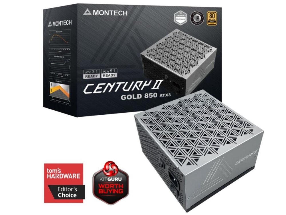 Power Supply|MONTECH|CENTURY II|ATX|850 W|CENTURYII850