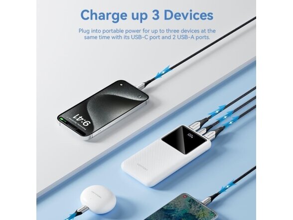 POWER BANK USB 10000MAH 22.5W/BLACK FHKB0 VENTION 5