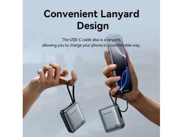 POWER BANK USB 10000MAH 35W/MINI GRAY FHEH0 VENTION 5 POWER BANK USB 10000MAH 35W/MINI GRAY FHEH0 VENTION 5