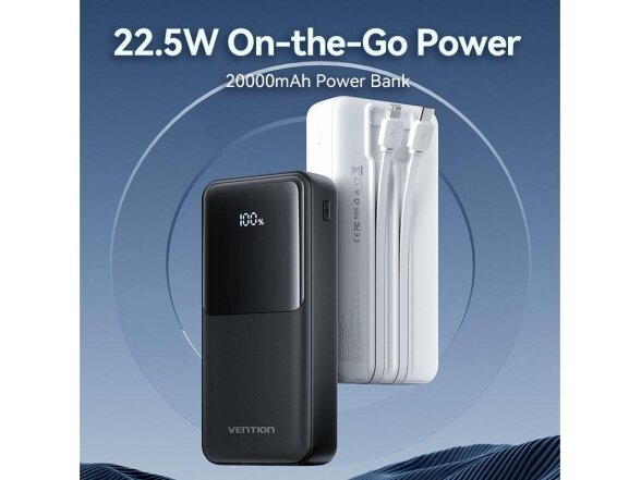 POWER BANK USB 20000MAH 22.5W/WHITE FHPW0 VENTION 1