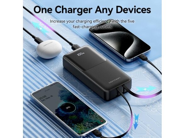 POWER BANK USB 20000MAH 22.5W/WHITE FHPW0 VENTION 4