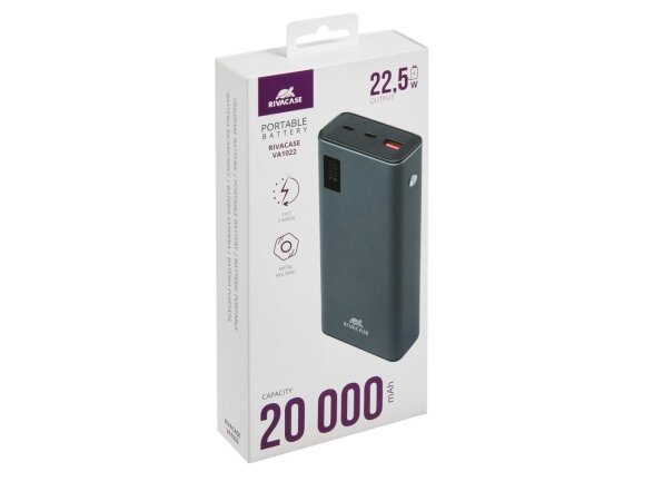 POWER BANK USB 20000MAH/VA1022 RIVACASE 8 POWER BANK USB 20000MAH/VA1022 RIVACASE 8