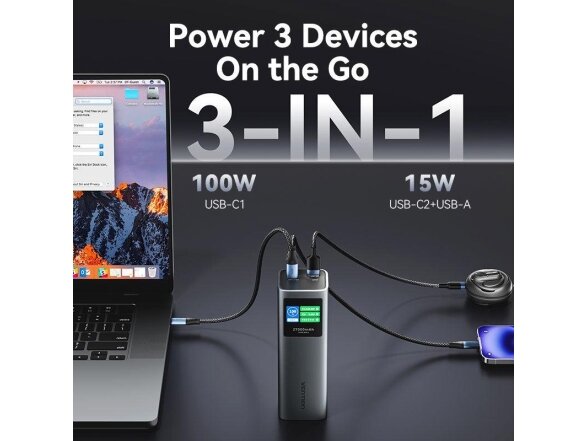 POWER BANK USB 27000MAH 140W/FKEH0 VENTION 13