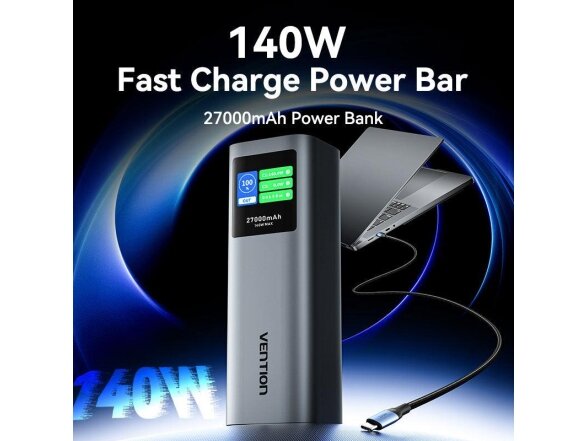 POWER BANK USB 27000MAH 140W/FKEH0 VENTION 2 POWER BANK USB 27000MAH 140W/FKEH0 VENTION 2