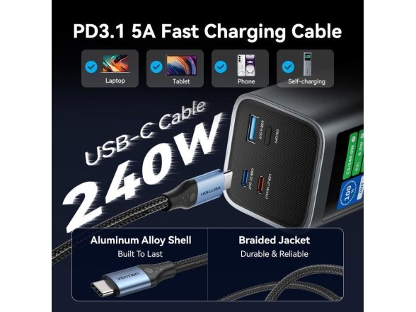 POWER BANK USB 27000MAH 140W/FKEH0 VENTION 4