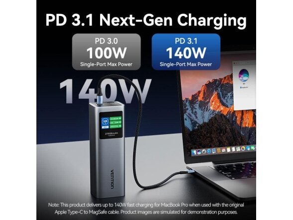 POWER BANK USB 27000MAH 140W/FKEH0 VENTION 9