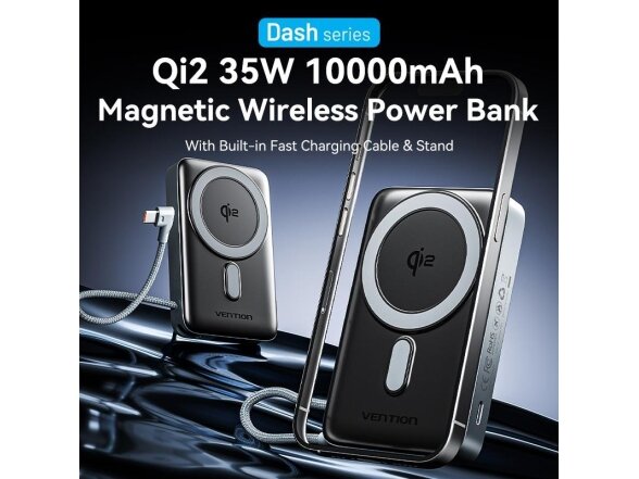 POWER BANK WRL 10000MAH 35W/GREY FKHH0 VENTION 1 POWER BANK WRL 10000MAH 35W/GREY FKHH0 VENTION 1