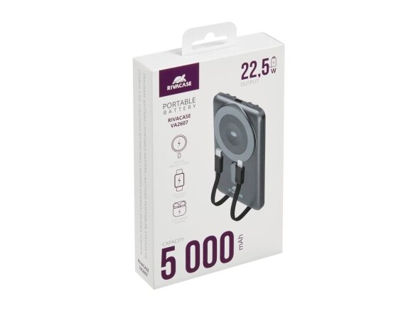 POWER BANK WRL 5000MAH/MAGSAFE+IWATCH VA2607 RIVACASE 11
