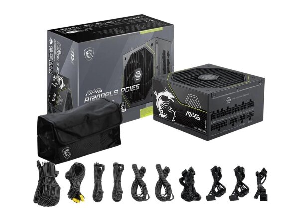 Power Supply|MSI|MAG A1200PLS PCIE5|ATX|PC|100 - 240 V|1200 W|MAGA1200PLSPCIE5 4 Power Supply|MSI|MAG A1200PLS PCIE5|ATX|PC|100 - 240 V|1200 W|MAGA1200PLSPCIE5 4