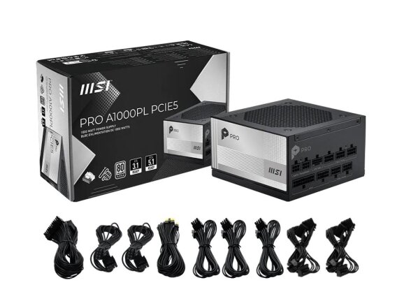 Power Supply|MSI|PRO A1000PL PCIE5|ATX|PC|100 - 240 V|1000 W|PROA1000PLPCIE5 4 Power Supply|MSI|PRO A1000PL PCIE5|ATX|PC|100 - 240 V|1000 W|PROA1000PLPCIE5 4