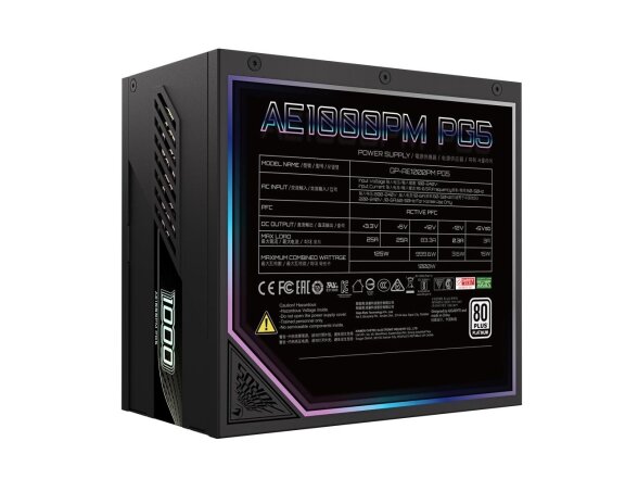 Power Supply|NZXT|GP-AE1000PM PG5|1000 Watts|Efficiency 80 PLUS PLATINIUM|PFC Active|MTBF 100000 hours|GP-AE1000PMPG5 4