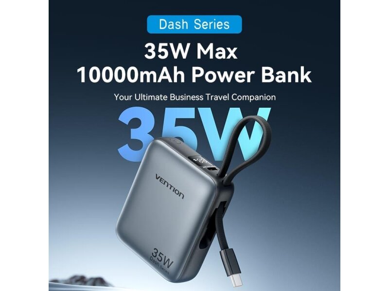 POWER BANK USB 10000MAH 35W/MINI GRAY FHEH0 VENTION 1 POWER BANK USB 10000MAH 35W/MINI GRAY FHEH0 VENTION 1