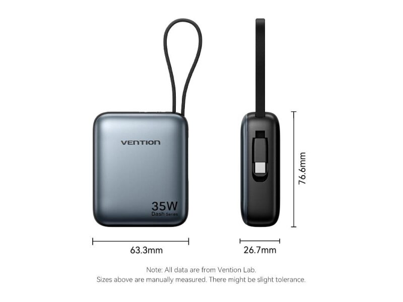POWER BANK USB 10000MAH 35W/MINI GRAY FHEH0 VENTION 13 POWER BANK USB 10000MAH 35W/MINI GRAY FHEH0 VENTION 13