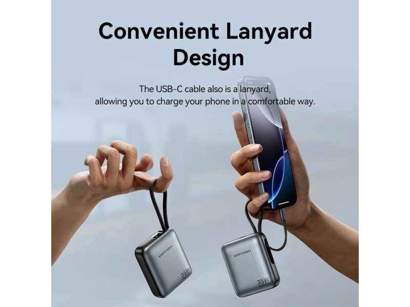 POWER BANK USB 10000MAH 35W/MINI GRAY FHEH0 VENTION 5 POWER BANK USB 10000MAH 35W/MINI GRAY FHEH0 VENTION 5