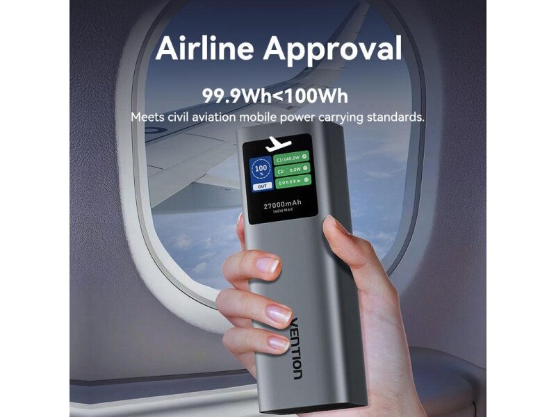 POWER BANK USB 27000MAH 140W/FKEH0 VENTION 3