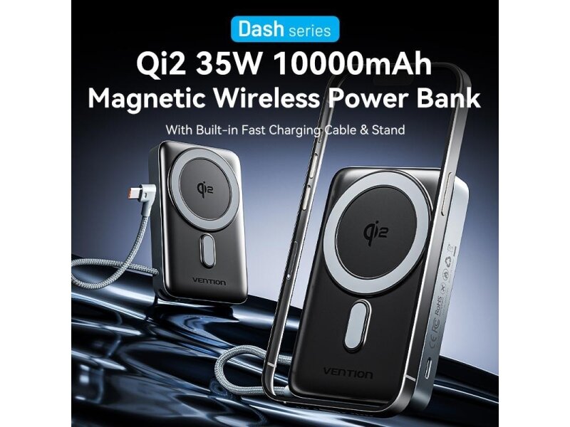 POWER BANK WRL 10000MAH 35W/GREY FKHH0 VENTION 1 POWER BANK WRL 10000MAH 35W/GREY FKHH0 VENTION 1