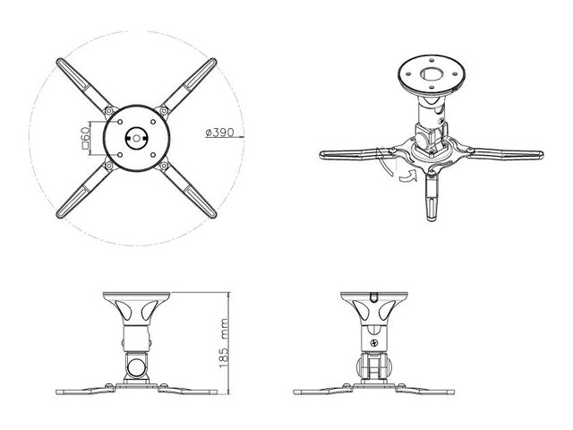 PROJECTOR ACC CEILING MOUNT/18.5CM BEAMER-C50 NEOMOUNTS 3 PROJECTOR ACC CEILING MOUNT/18.5CM BEAMER-C50 NEOMOUNTS 3