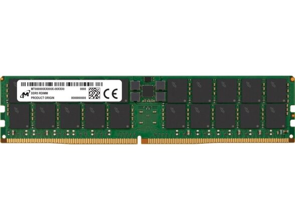 Server Memory Module|MICRON|DDR5|128GB|RDIMM|5600 MHz|CL 46|1.1 V|MTC40F2047S1RC56BR Server Memory Module|MICRON|DDR5|128GB|RDIMM|5600 MHz|CL 46|1.1 V|MTC40F2047S1RC56BR