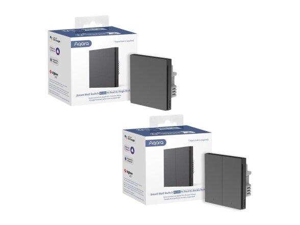 SMART HOME WIRED SWITCH SINGLE/WS-EUK01 GREY AQARA