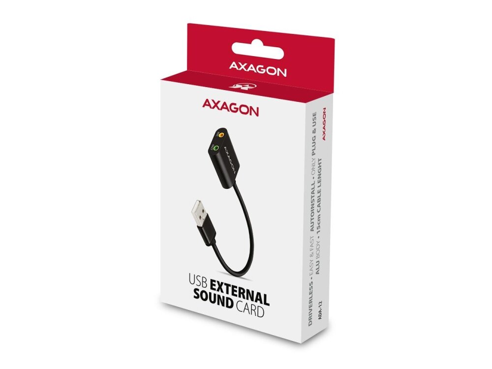 SOUND CARD USB2.0 48KHZ/16BIT/0.15M ADA-12 AXAGON 1 SOUND CARD USB2.0 48KHZ/16BIT/0.15M ADA-12 AXAGON 1