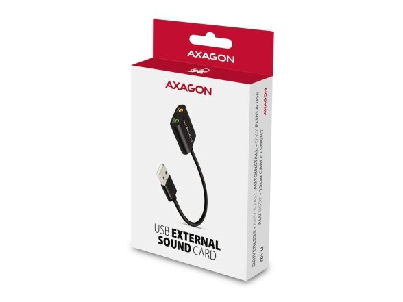 SOUND CARD USB2.0 48KHZ/16BIT/0.15M ADA-12 AXAGON 1