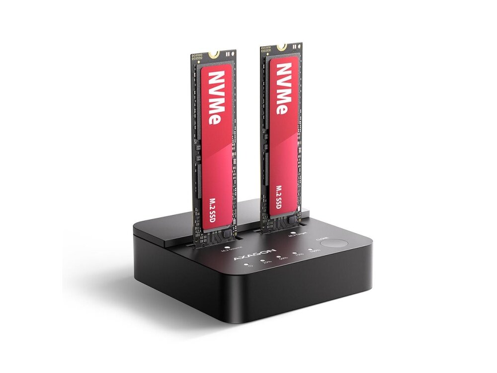 SSD ACC DOCK STATION USB-C/2XM.2 NVME ADSA-M2C22L AXAGON