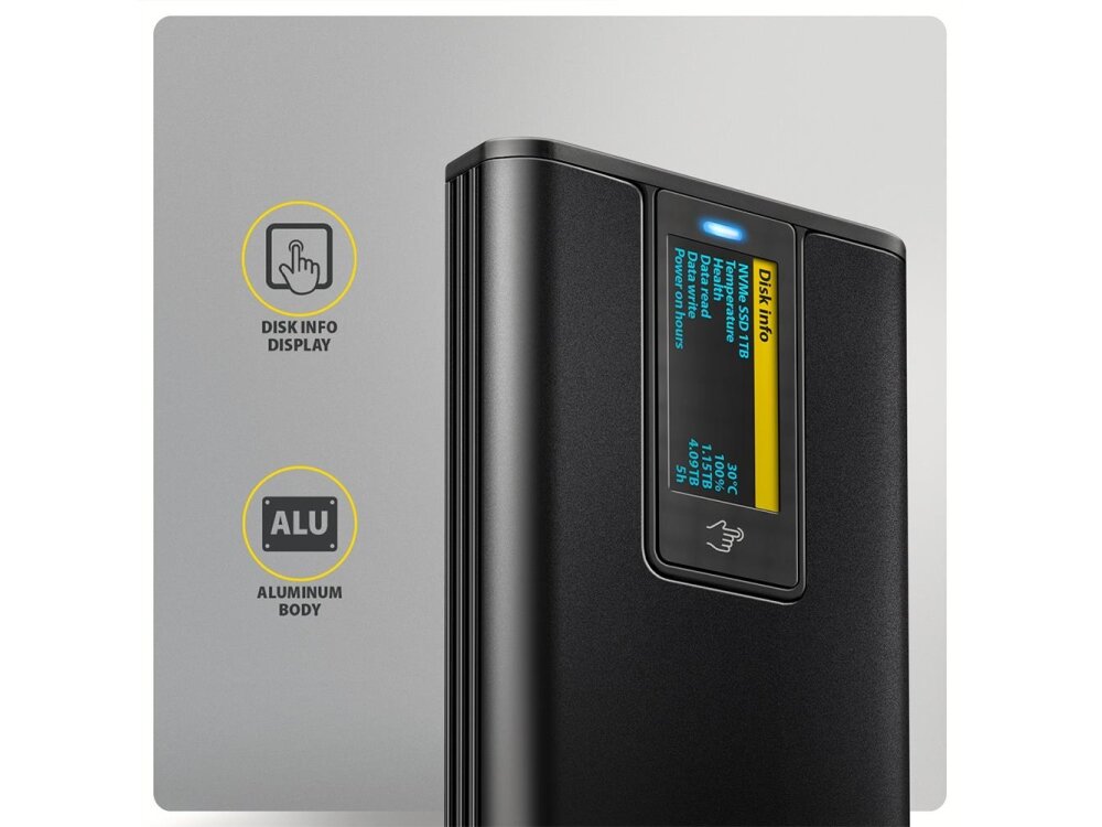 SSD ACC ENCLOSURE M.2 NVME/SATA USB-C EEM2-SD2B AXAGON 1 SSD ACC ENCLOSURE M.2 NVME/SATA USB-C EEM2-SD2B AXAGON 1