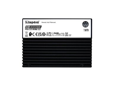 SSD|KINGSTON|SSD series DC3000ME|7.68TB|NVMe|NAND flash technology 3D TLC|Write speed 10000 MBytes/sec|Read speed 14000 MBytes/sec|Form Factor U.2|TBW 14.016 TB|MTBF 2000000 hours|SEDC3000ME/7T6
