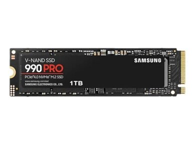 SSD|SAMSUNG|990 PRO|1TB|M.2|PCIE|NVMe|MLC|Write speed 6900 MBytes/sec|Read speed 7450 MBytes/sec|2.3mm|TBW 600 TB|MTBF 1500000 hours|MZ-V9P1T0BW