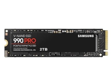 SSD|SAMSUNG|990 PRO|2TB|M.2|PCIE|NVMe|MLC|Write speed 6900 MBytes/sec|Read speed 7450 MBytes/sec|2.3mm|TBW 1200 TB|MTBF 1500000 hours|MZ-V9P2T0BW
