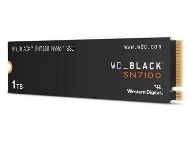 SSD|WESTERN DIGITAL|Black SN7100|1TB|M.2|PCIe Gen4|NVMe|3D TLC|Write speed 6900 MBytes/sec|Read speed 7250 MBytes/sec|WDS100T4X0E