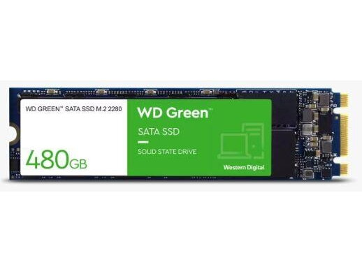SSD|WESTERN DIGITAL|Green|480GB|M.2|SATA 3.0|Read speed 545 MBytes/sec|1.5mm|MTBF 1000000 hours|WDS480G3G0B SSD|WESTERN DIGITAL|Green|480GB|M.2|SATA 3.0|Read speed 545 MBytes/sec|1.5mm|MTBF 1000000 hours|WDS480G3G0B