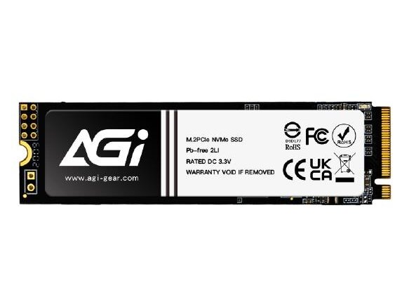 SSD|AGI TECHNOLOGY|600xTBW rating|MTBF 1600000 h|Read speed 3200 MB/s|Write speed 1700 MB/s|NVMe Yes|PCI Express 3.0|M.2|1000 GB|AGI1T0GIMAI298-CB
