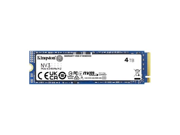 SSD|KINGSTON|NV3|4TB|M.2|PCIE|3D NAND|Write speed 5000 MBytes/sec|Read speed 6000 MBytes/sec|MTBF 200000 hours|SNV3S/4000G SSD|KINGSTON|NV3|4TB|M.2|PCIE|3D NAND|Write speed 5000 MBytes/sec|Read speed 6000 MBytes/sec|MTBF 200000 hours|SNV3S/4000G