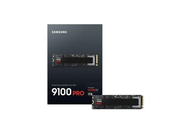 SSD|SAMSUNG|9100 PRO|1TB|M.2|PCIe Gen5|NVMe|TLC|Write speed 13300 MBytes/sec|Read speed 14700 MBytes/sec|2.38mm|TBW 600 TB|MZ-VAP1T0BW 2