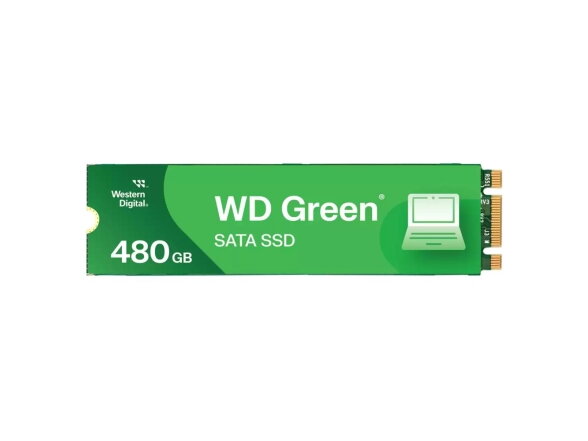 SSD|WESTERN DIGITAL|Green|480GB|M.2|SATA 3.0|Read speed 545 MBytes/sec|1.5mm|MTBF 1000000 hours|WDS480G3G0B 1