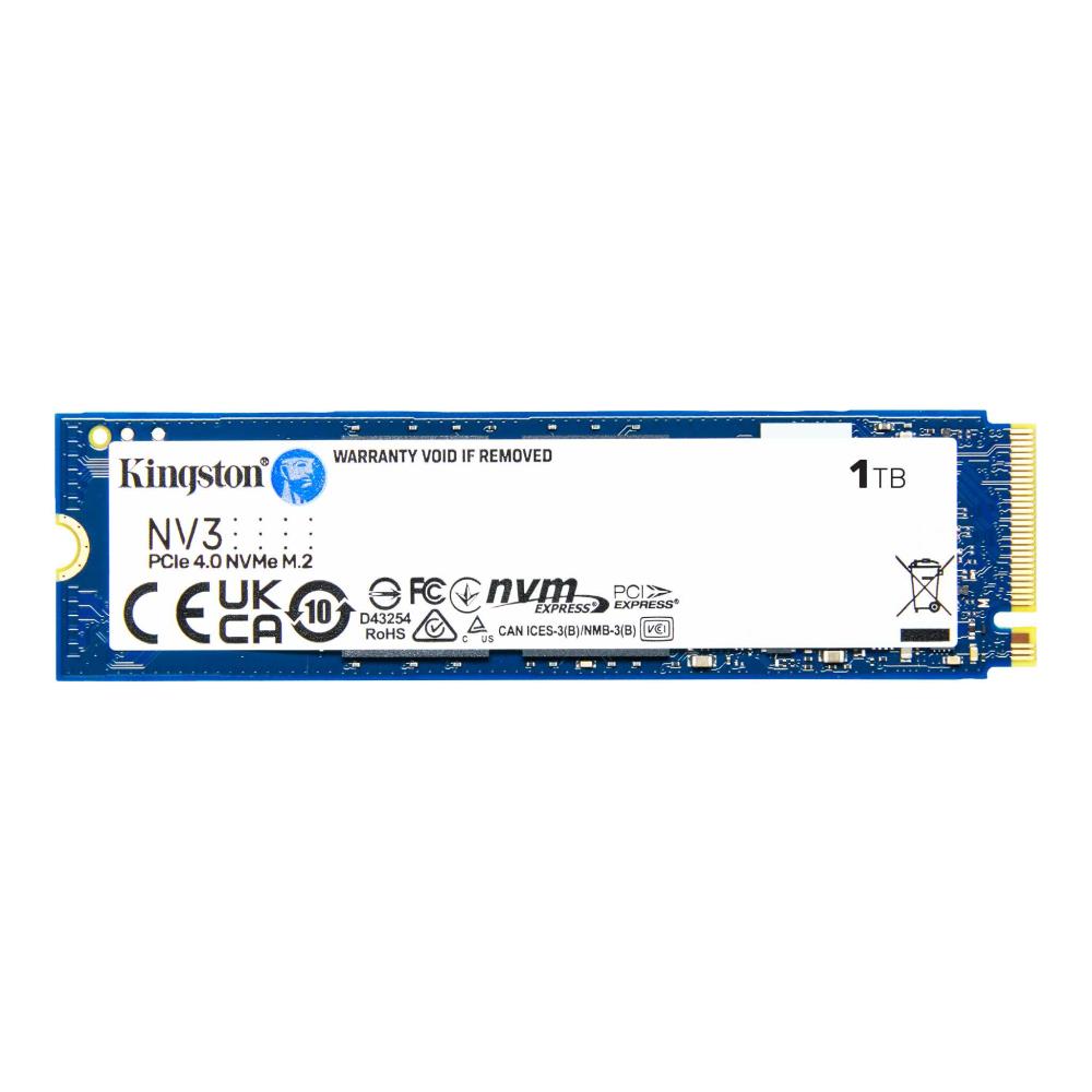 SSD|KINGSTON|NV3|1TB|M.2|PCIE|NVMe|3D NAND|Write speed 4000 MBytes/sec ...