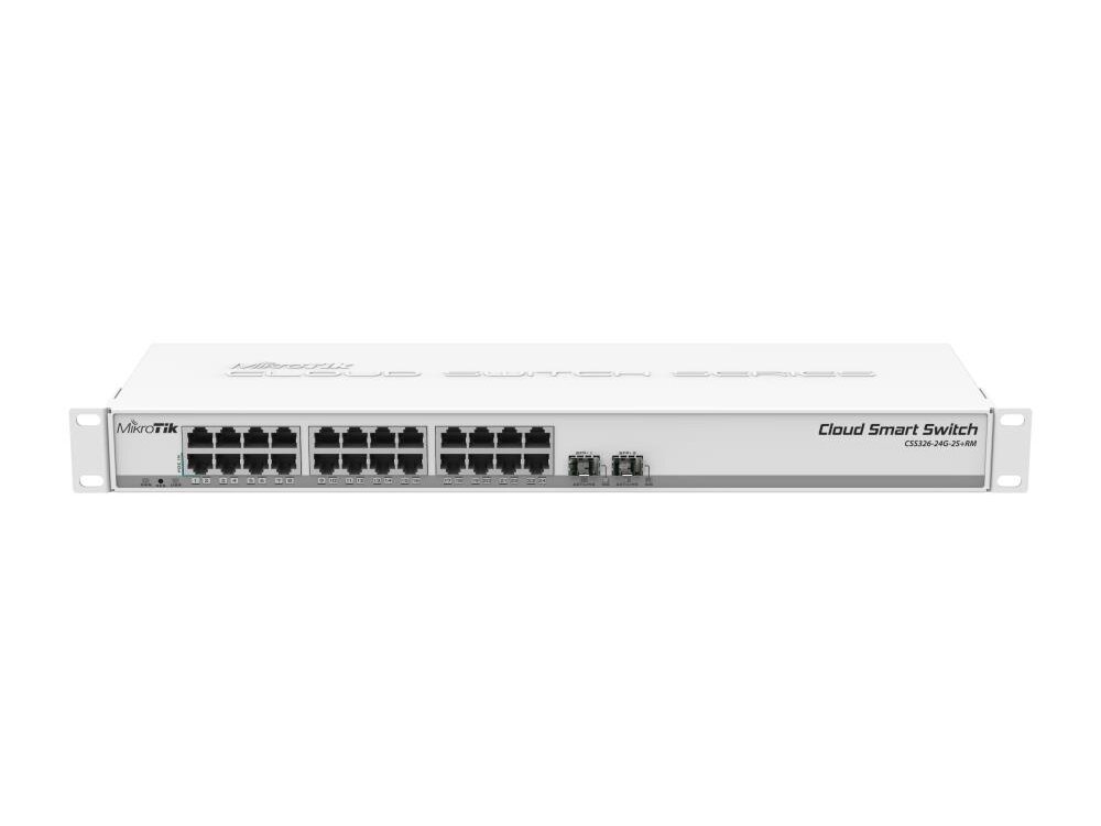 Switch|MIKROTIK|24x10Base-T / 100Base-TX / 1000Base-T|2xSFP+|CSS326-24G-2S+RM Switch|MIKROTIK|24x10Base-T / 100Base-TX / 1000Base-T|2xSFP+|CSS326-24G-2S+RM