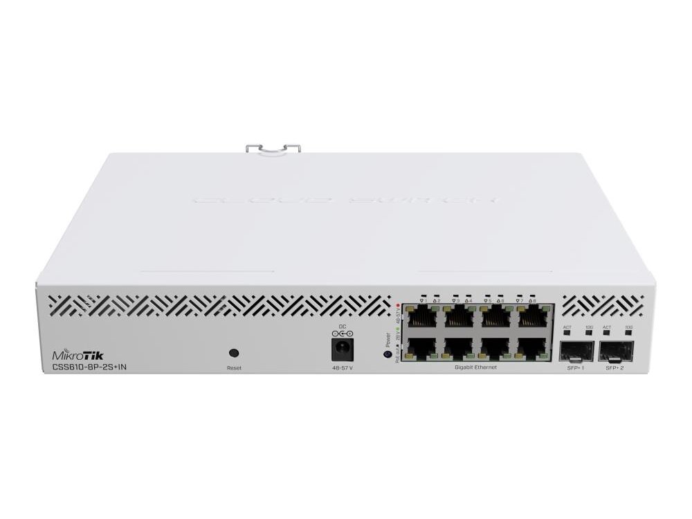 Switch|MIKROTIK|8x10Base-T / 100Base-TX / 1000Base-T|2xSFP+|CSS610-8P-2S+IN