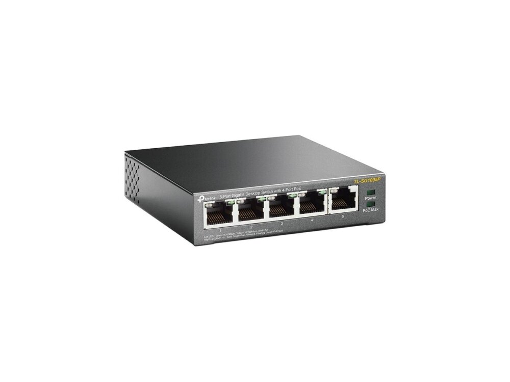 Switch|TP-LINK|Desktop/pedestal|5x10Base-T / 100Base-TX / 1000Base-T|PoE ports 4|TL-SG1005P 1