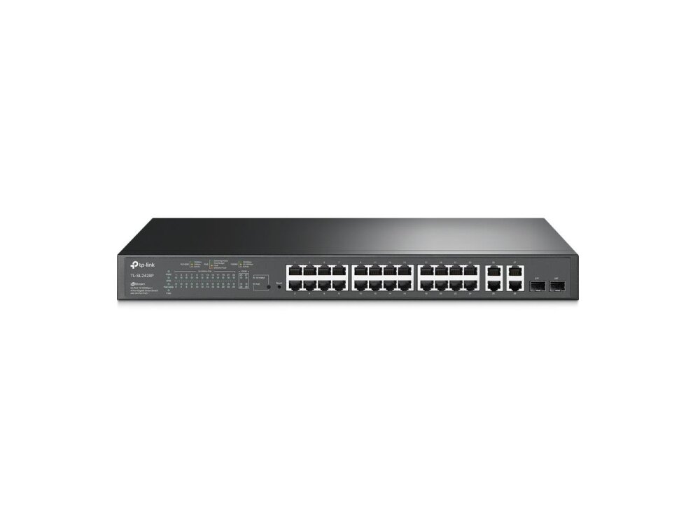Switch|TP-LINK|SL2428P|Rack|PoE+ ports 24|250 Watts|SL2428P