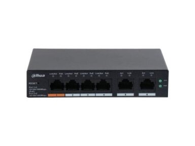 Switch|DAHUA|CS4006-4GT-60|Type L2|Desktop/pedestal|PoE ports 4|60 Watts|DH-CS4006-4GT-60