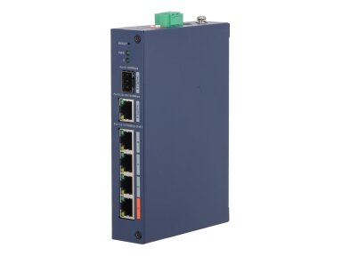 Switch|DAHUA|Switch type Managed|Switch layer L2|Form factor Desktop|4xRJ-45 ports|RJ-45 Ports Type Fast Ethernet (10/100)|4xFast Ethernet (copper) ports quantity|1xGigabit Ethernet (copper) ports quantity|1xSFP module slots quantity|1xFiber uplink ports