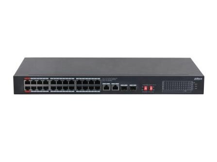 Switch|DAHUA|S3228-24GT-375|Switch type Unmanaged|Switch layer L2|Rack mounting Yes|26xRJ-45 ports|RJ-45 Ports Type Gigabit Ethernet (10/100/1000)|Power over Ethernet (PoE) Yes|24xPower over Ethernet (PoE) ports quantity|Total Power over Ethernet (PoE) bu 1